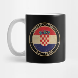 Vintage Republic of Croatia Europe European EU Flag Mug